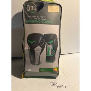 Everlast Prime Training Gloves 14 oz  Grey Green ISOPLATE Boxing MMA